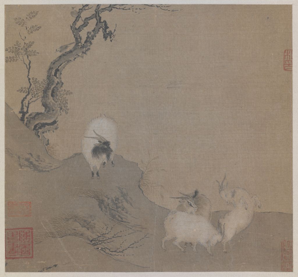 图片[1]-Chen Juzhong, Four Sheep-China Archive